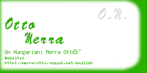 otto merra business card